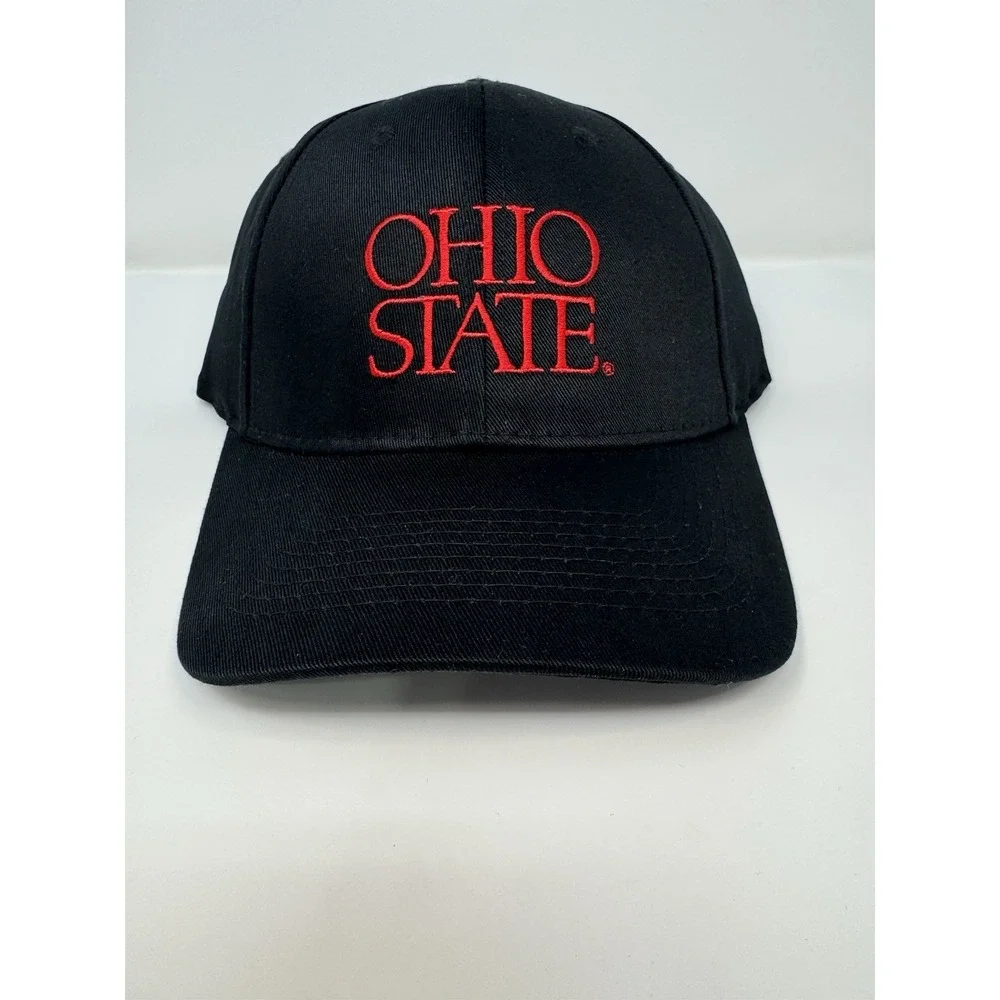 Ohio State University Buckeyes Strapback Hat Cap Unisex NCAA Black‎